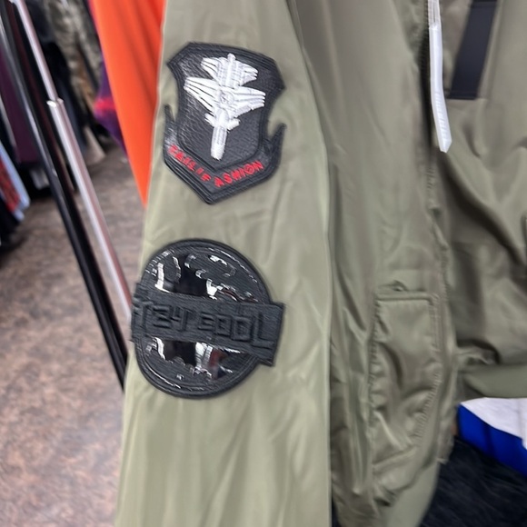 NWT Zinovizo mens olive green bomber jacket - Picture 3 of 5